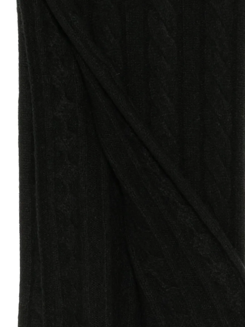 James Perse cashmere cable-knit scarf Zwart