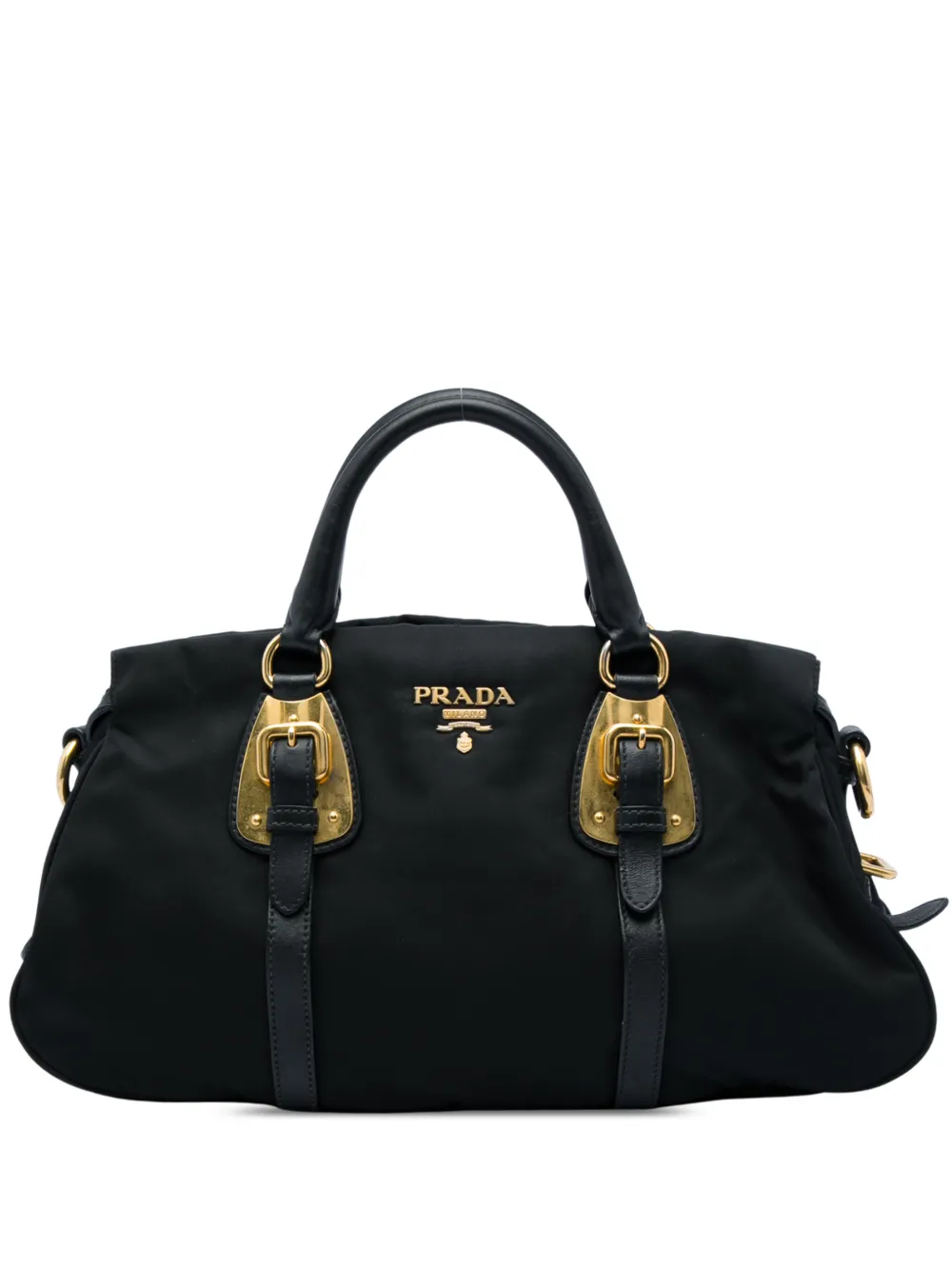 Prada Pre-Owned 2000-2013 Soft Calf Trimmed Tessuto satchel - Schwarz