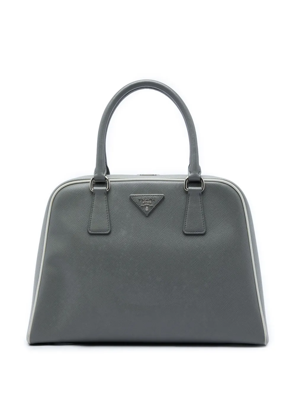 Prada Pre-Owned 2010-2026 Saffiano Lux Pyramid Frame handbag - Grey