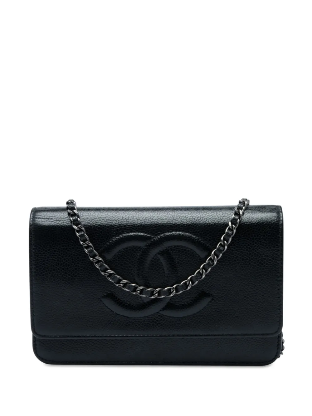 CHANEL Pre-Owned 2015-2016 CC Caviar Timeless Wallet on Chain crossbody bag - Nero