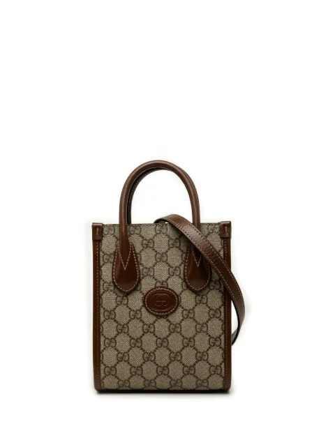 Gucci Pre-Owned bolso satchel GG Supreme Interlocking G mini 2016-2026