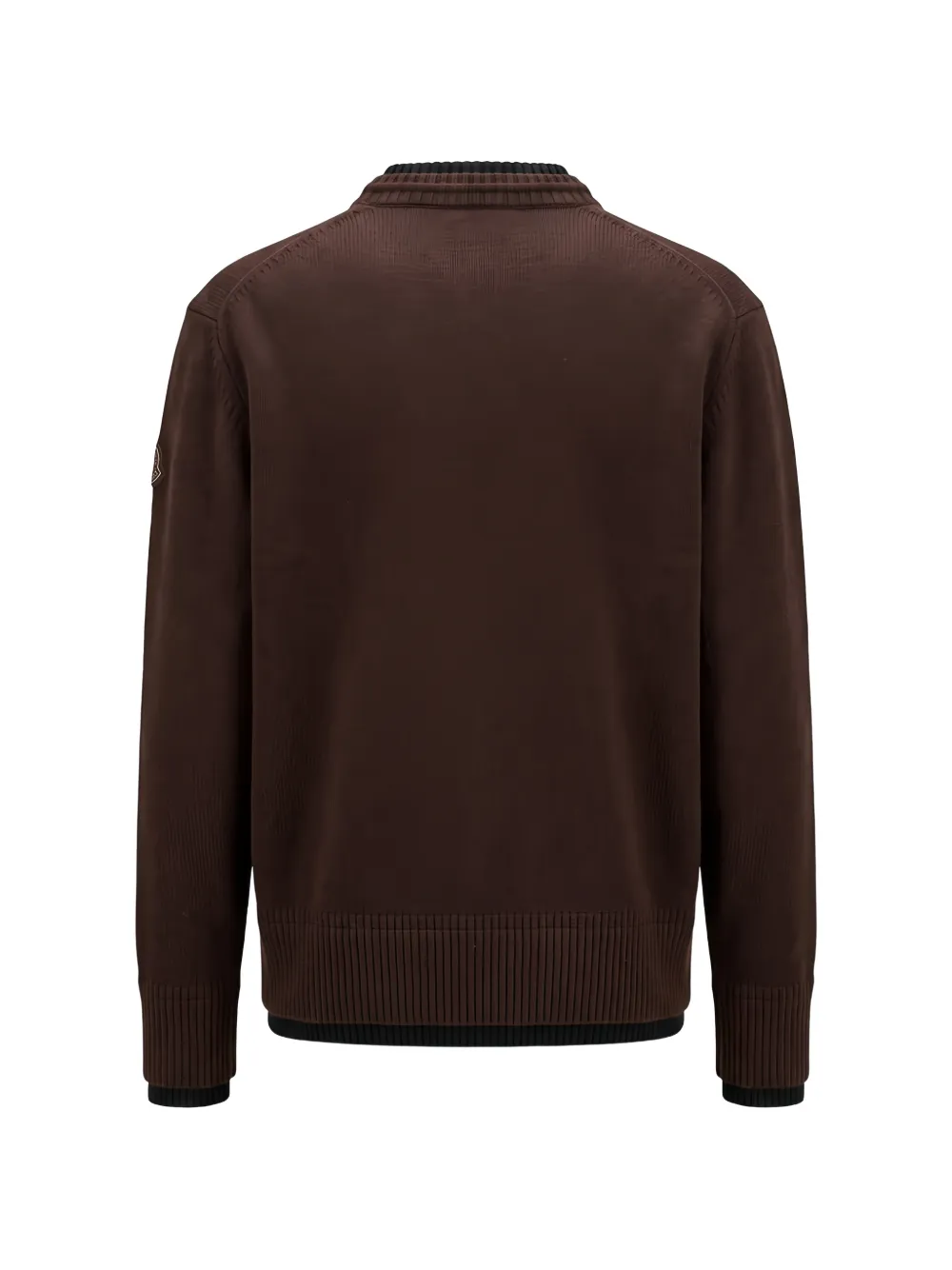 Moncler Trui met gelaagd effect en logo-patch Bruin
