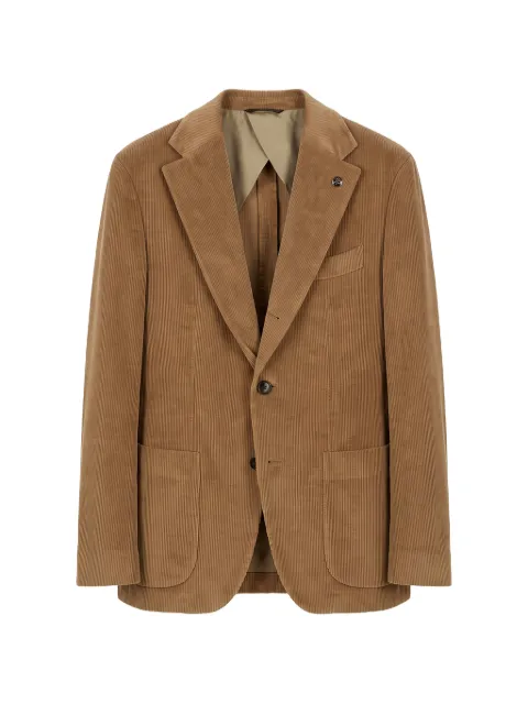Peserico corduroy single-breasted blazer