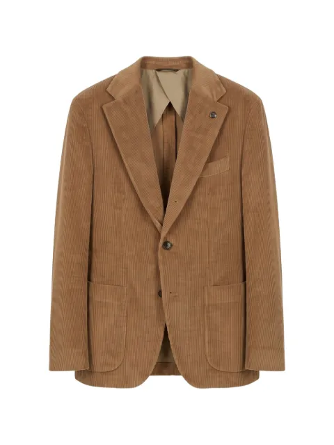 Peserico corduroy single-breasted blazer