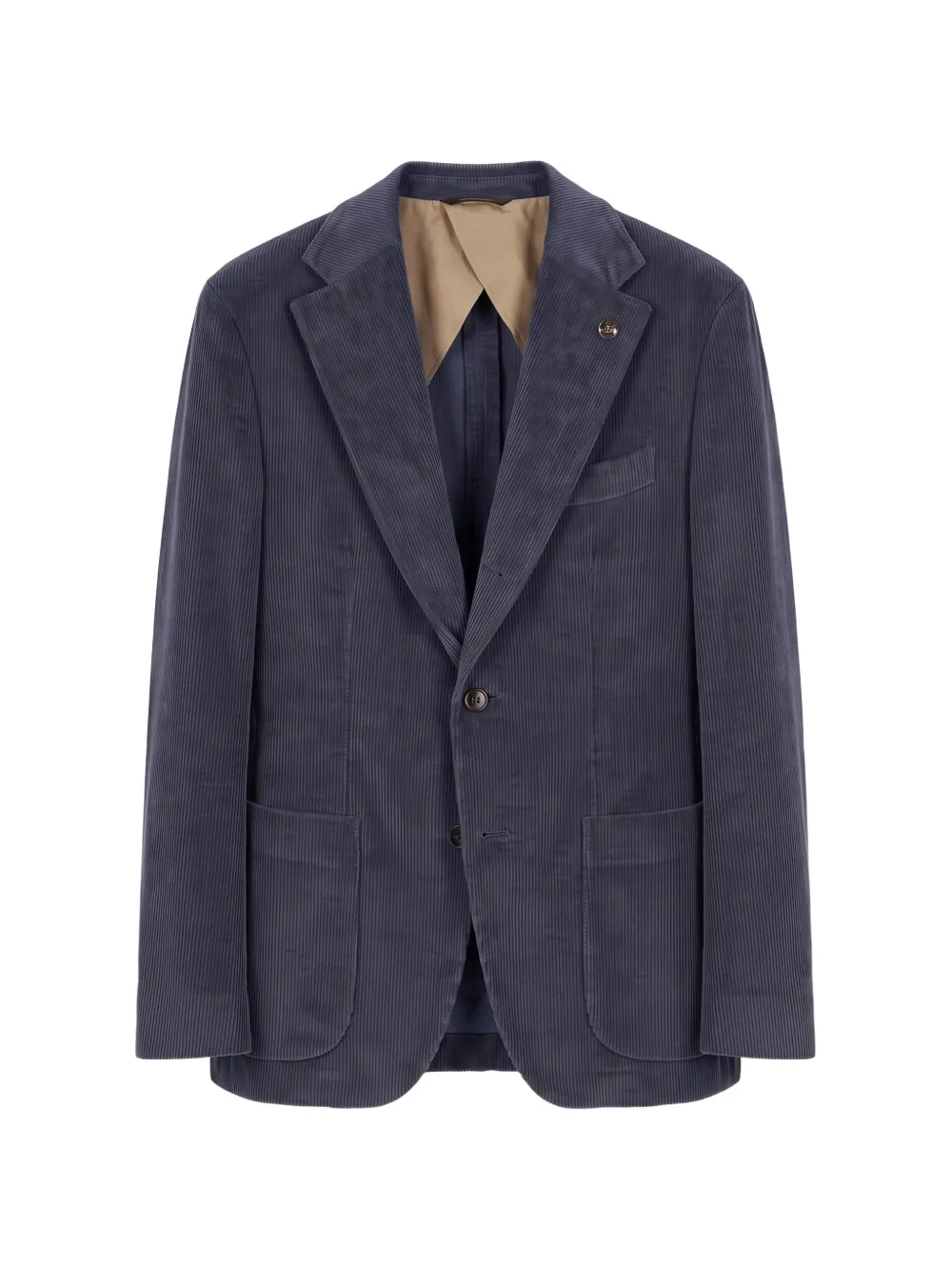 Peserico corduroy-textured single-breasted blazer - Blue