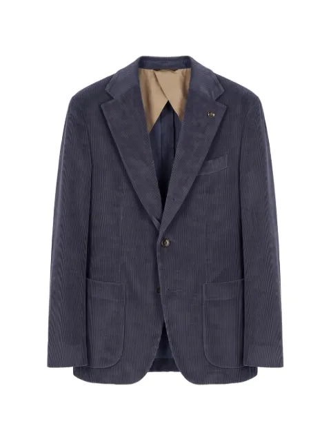 Peserico corduroy-textured single-breasted blazer
