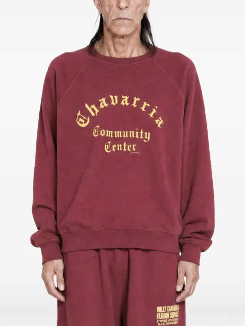 Willy Chavarria Community Center logo-print sweatshirt