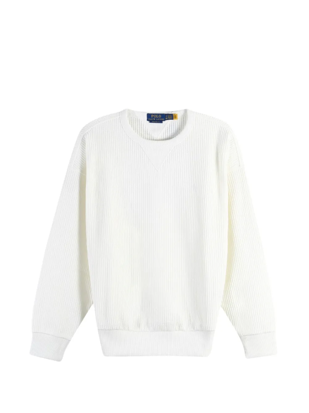 Polo Ralph Lauren Pullover mit Waffelstrick-Muster - Weiß