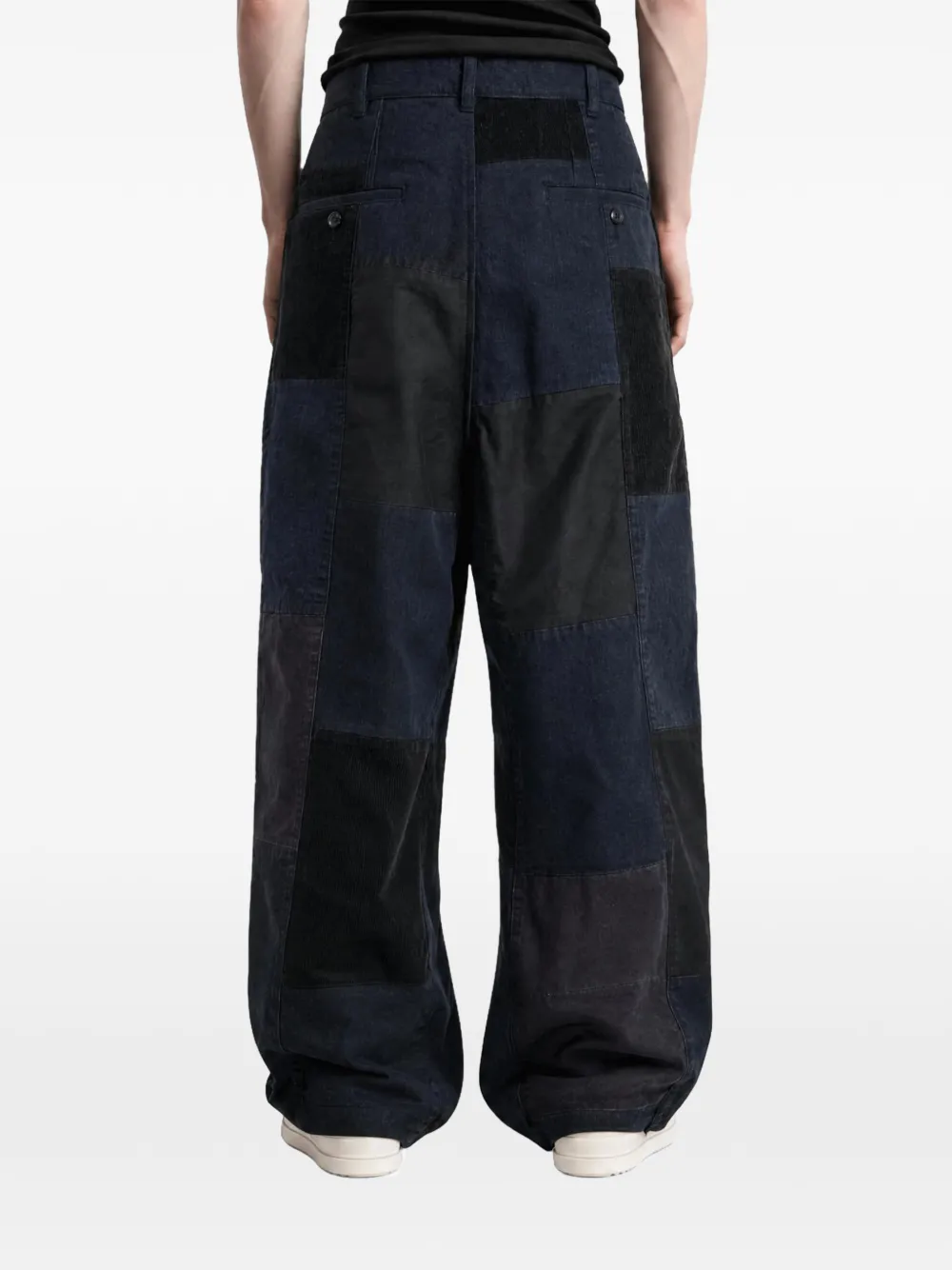 Junya Watanabe MAN Sashiko patchwork trousers Blauw