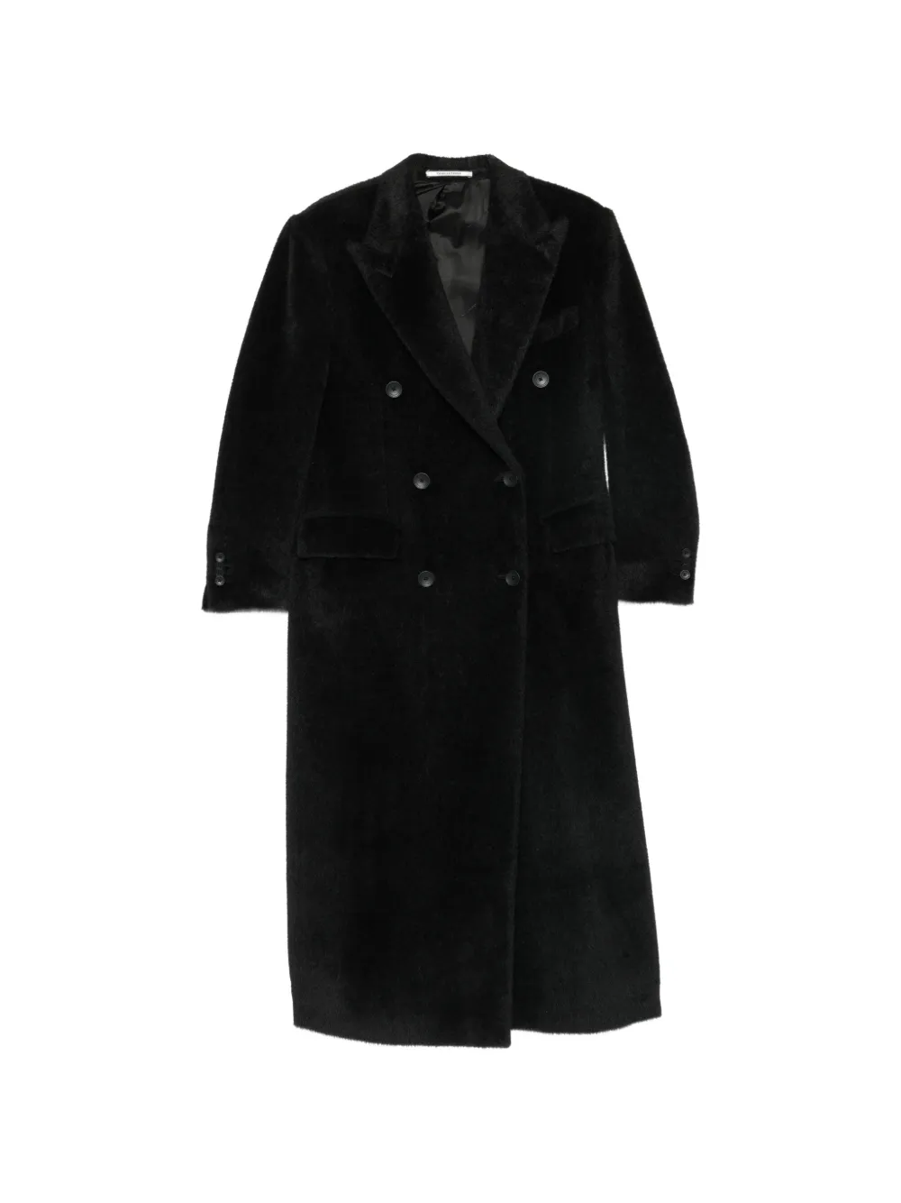 Tagliatore double-breasted alpaca-blend coat - Schwarz