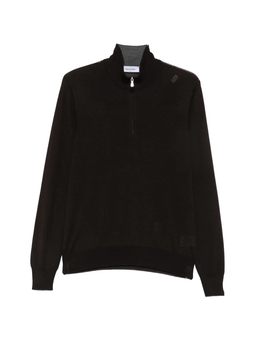 Gran Sasso Polo con zip - Marrone