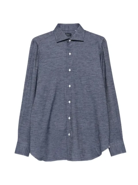 Finamore 1925 Napoli spread-collar button-up shirt