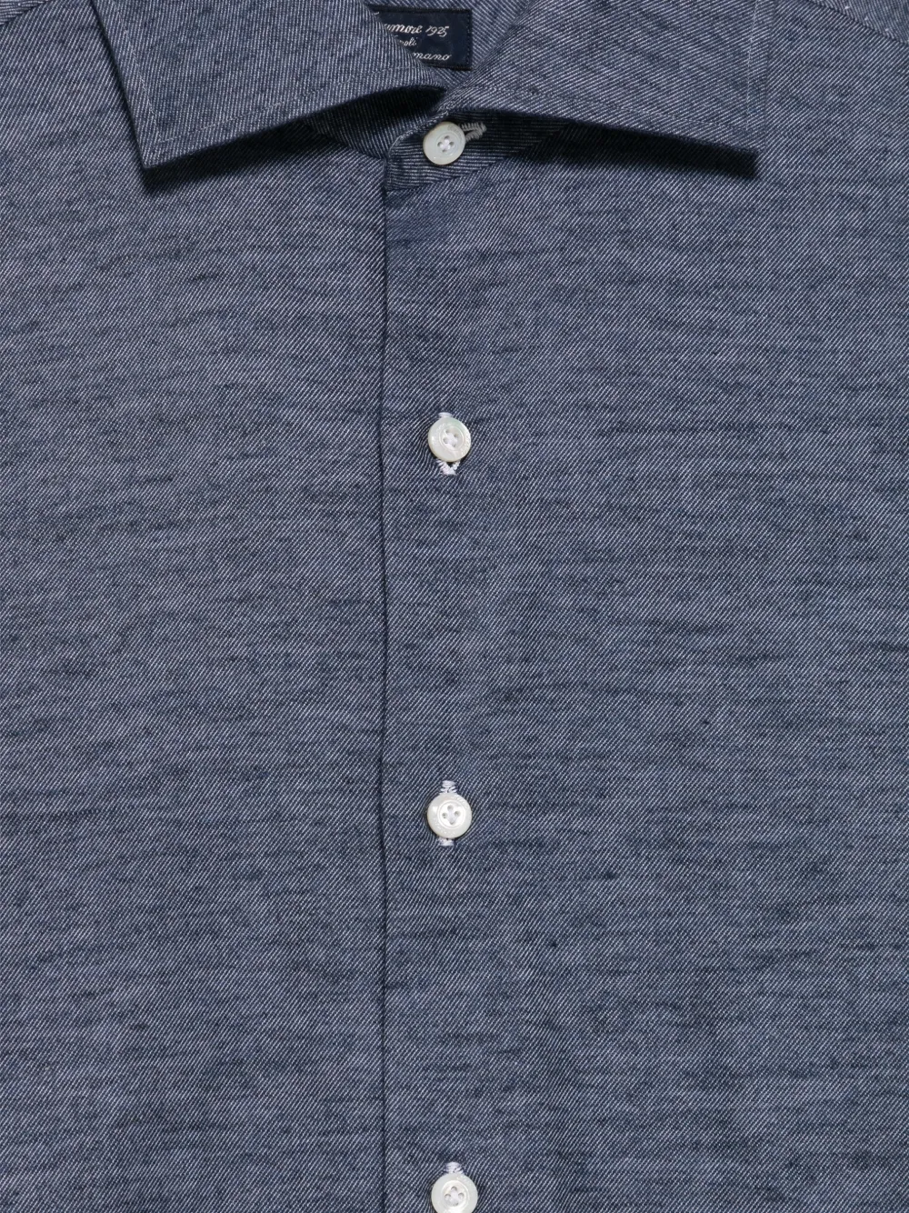 Finamore 1925 Napoli spread-collar button-up shirt Blauw