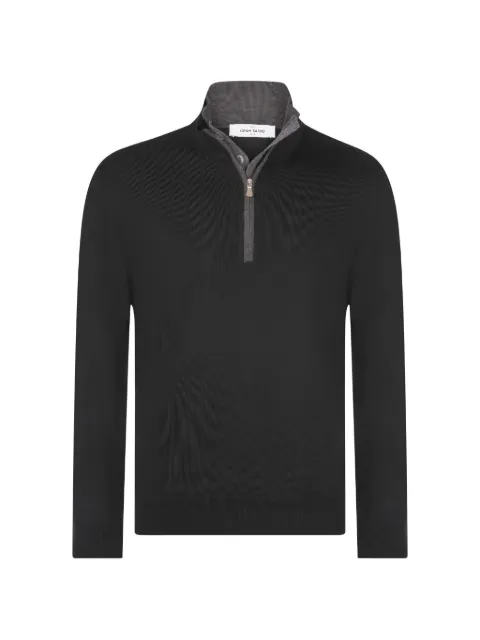 Gran Sasso layered-collar zip-fastening sweater