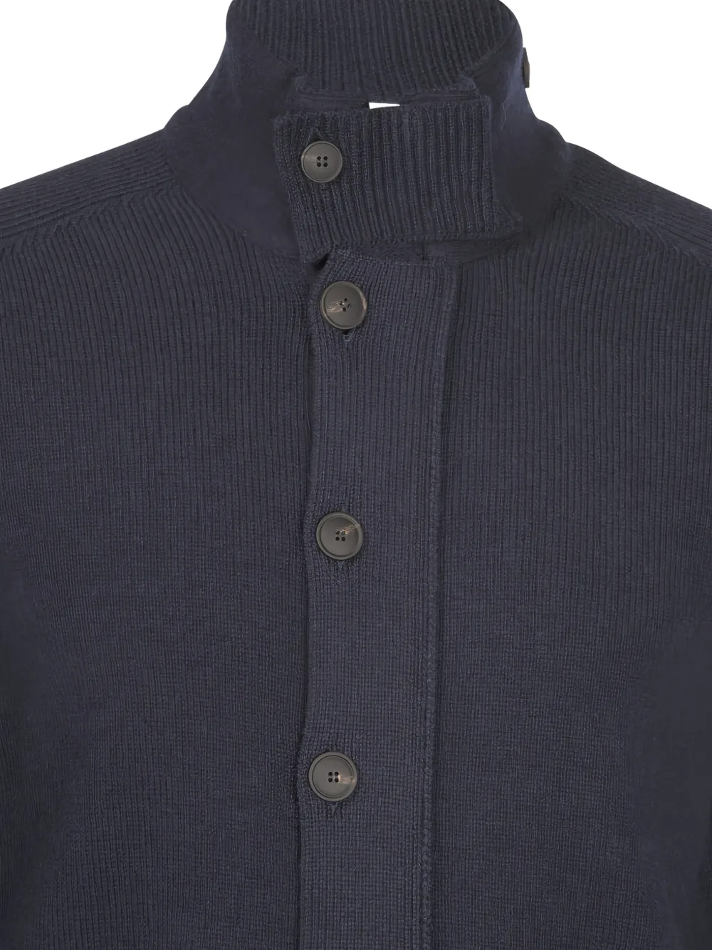 Gran Sasso Vest met opstaande kraag en knopen Blauw