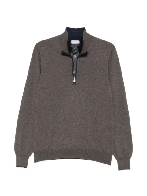 Gran Sasso quarter-zip mock-neck long-sleeve polo shirt