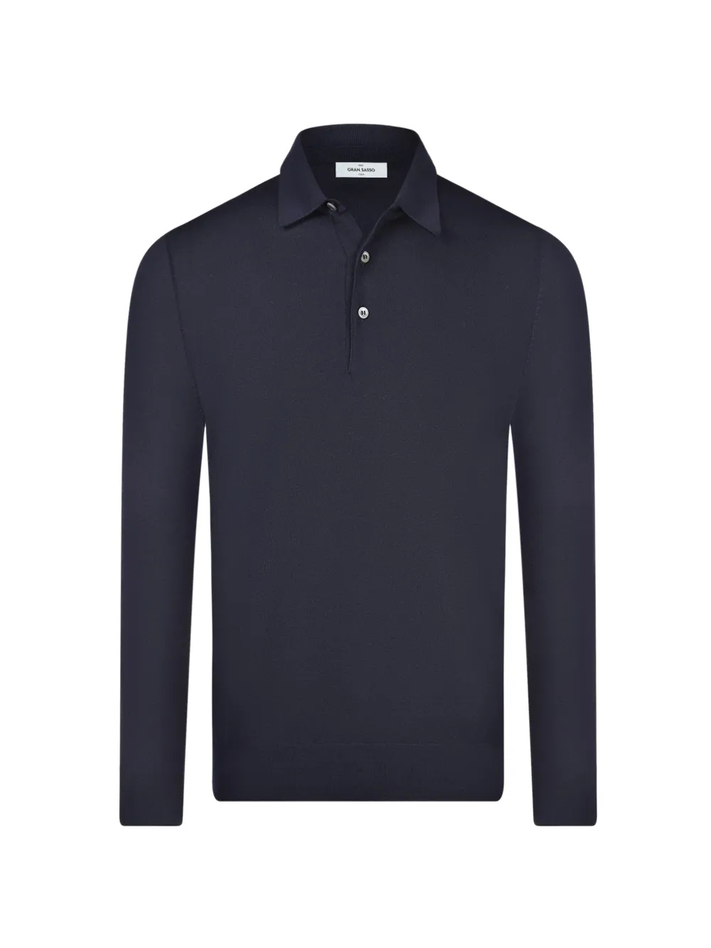 Gran Sasso long-sleeve polo sweater - Bleu Gran Sasso long-sleeve polo sweater - Bleu