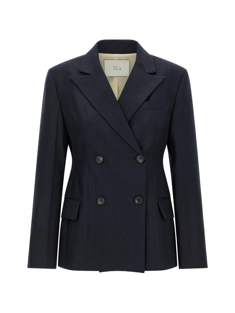 Tela Florence double-breasted peak-lapel blazer - Blu