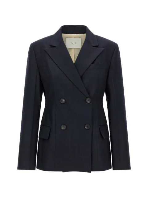 Tela Florence double-breasted peak-lapel blazer