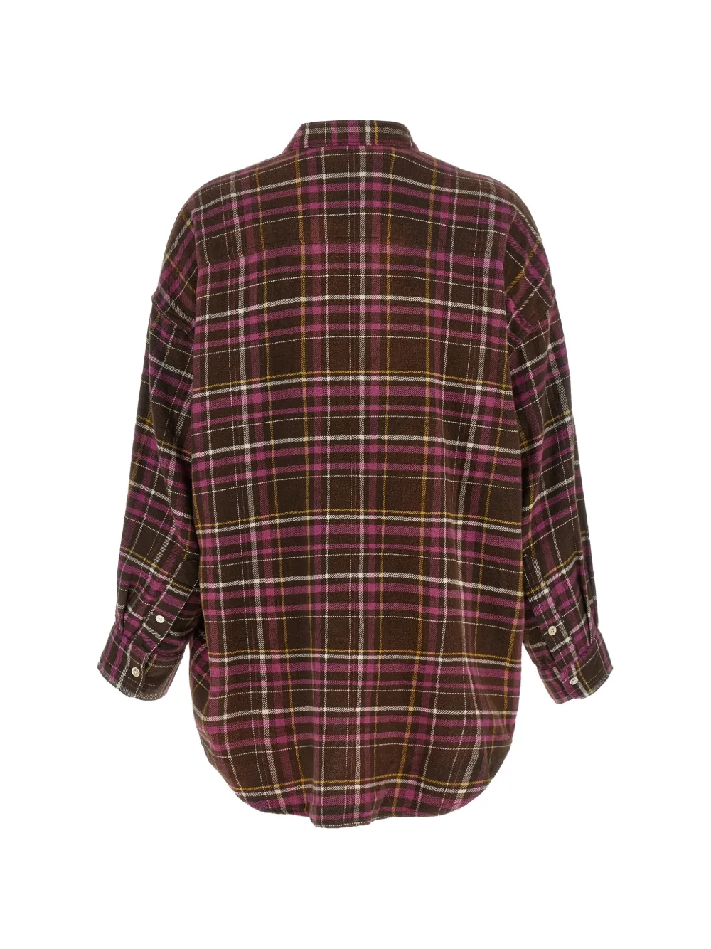 R13 Blouse met tartan-print en sjaaldetail Bruin