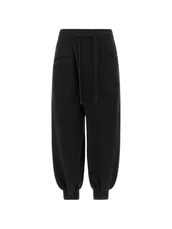 R13 Drawstring-waist Tapered Track Pants in Black
