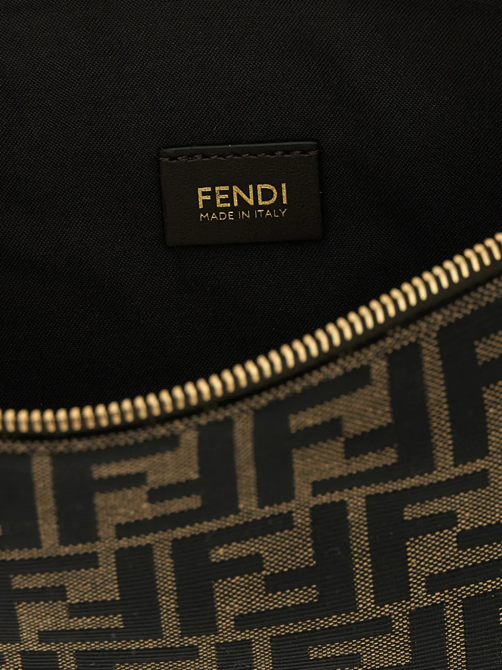 FENDI Schoudertas met FF Zucca-jacquard Bruin