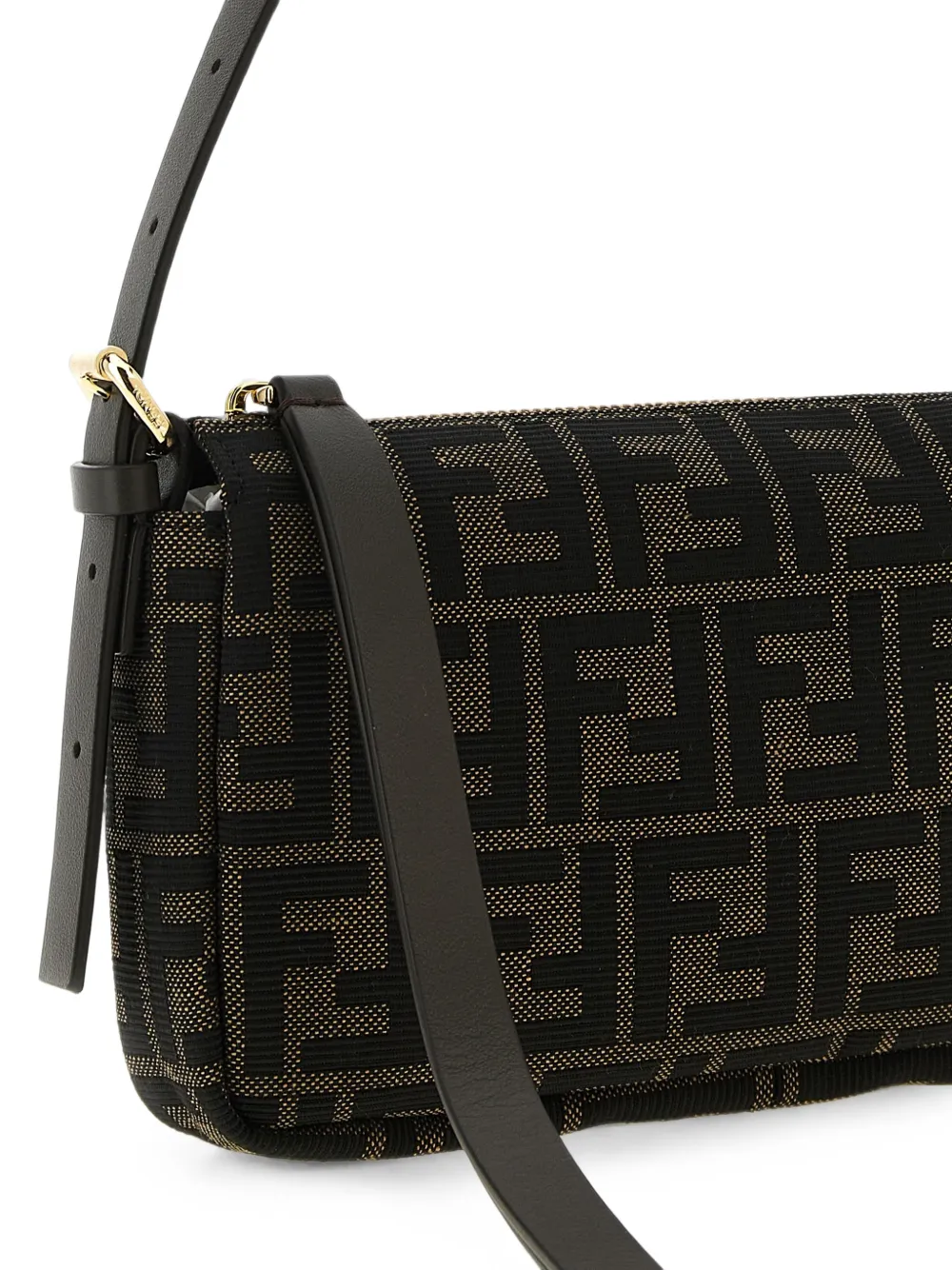 FENDI Schoudertas met FF Zucca-jacquard Bruin