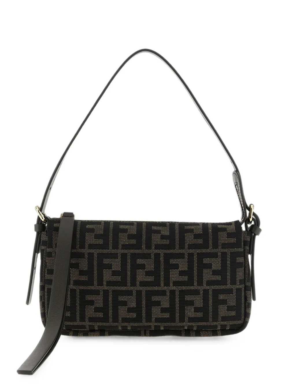 FENDI FF Zucca jacquard shoulder bag - Marrone