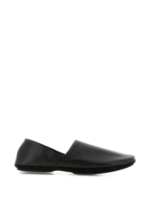 LEMAIRE asymmetrical leather loafers