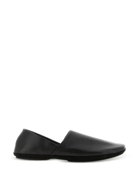 LEMAIRE asymmetrical leather loafers