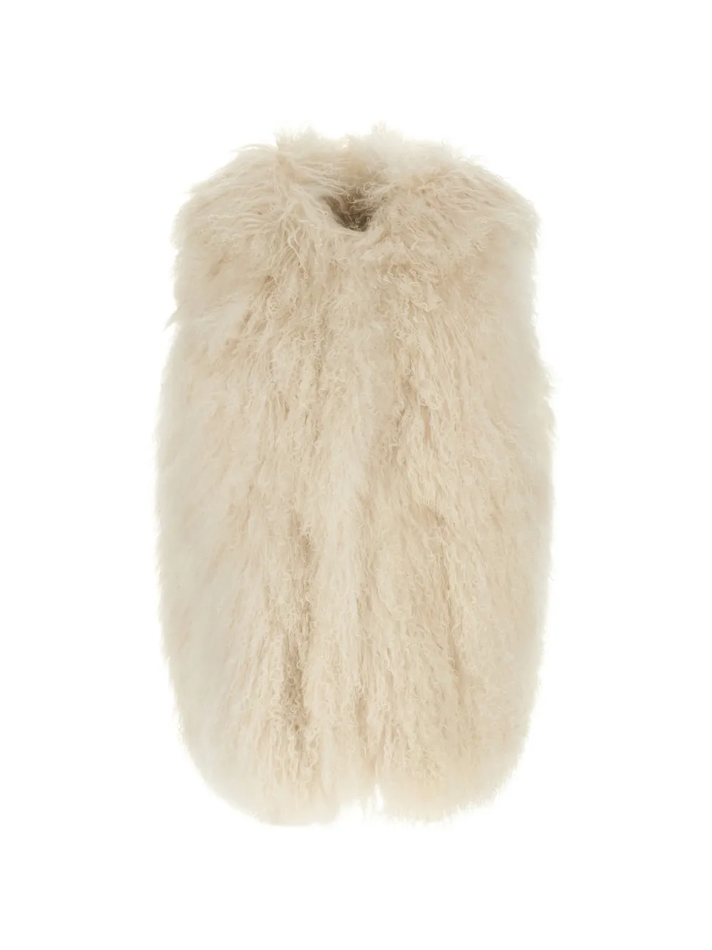 Yves Salomon curly-texture vest - Blanc Yves Salomon curly-texture vest - Blanc