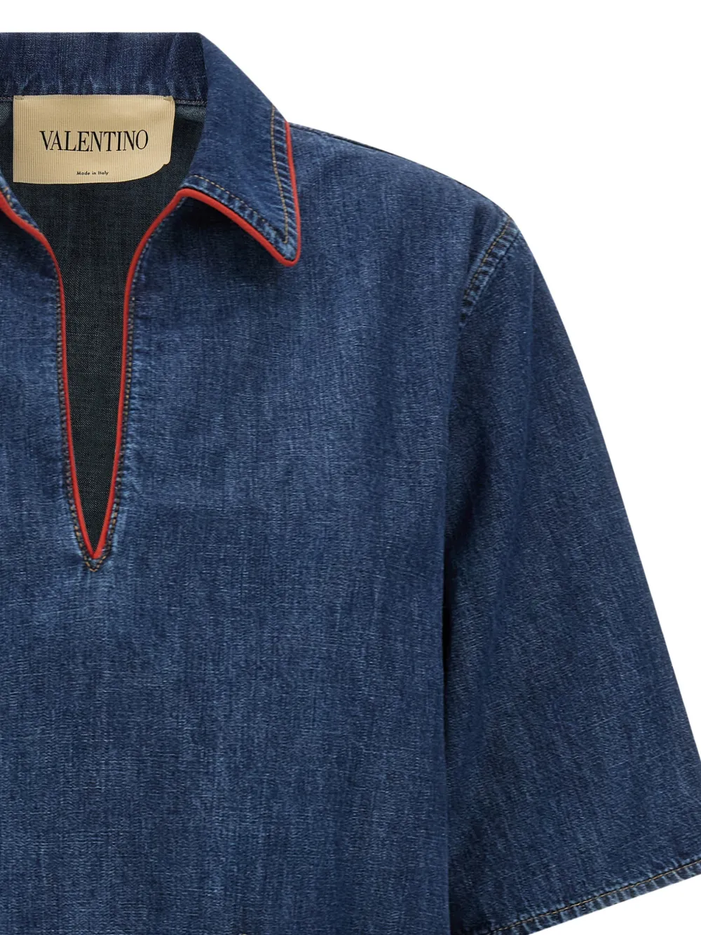 Valentino Garavani VLogo Signature denim blouse Blauw