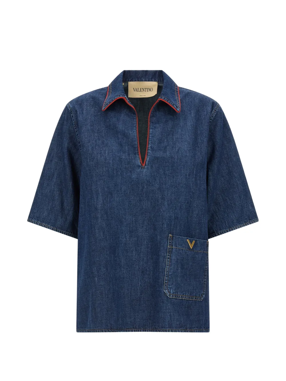 Valentino Garavani VLogo Signature denim blouse - Blu