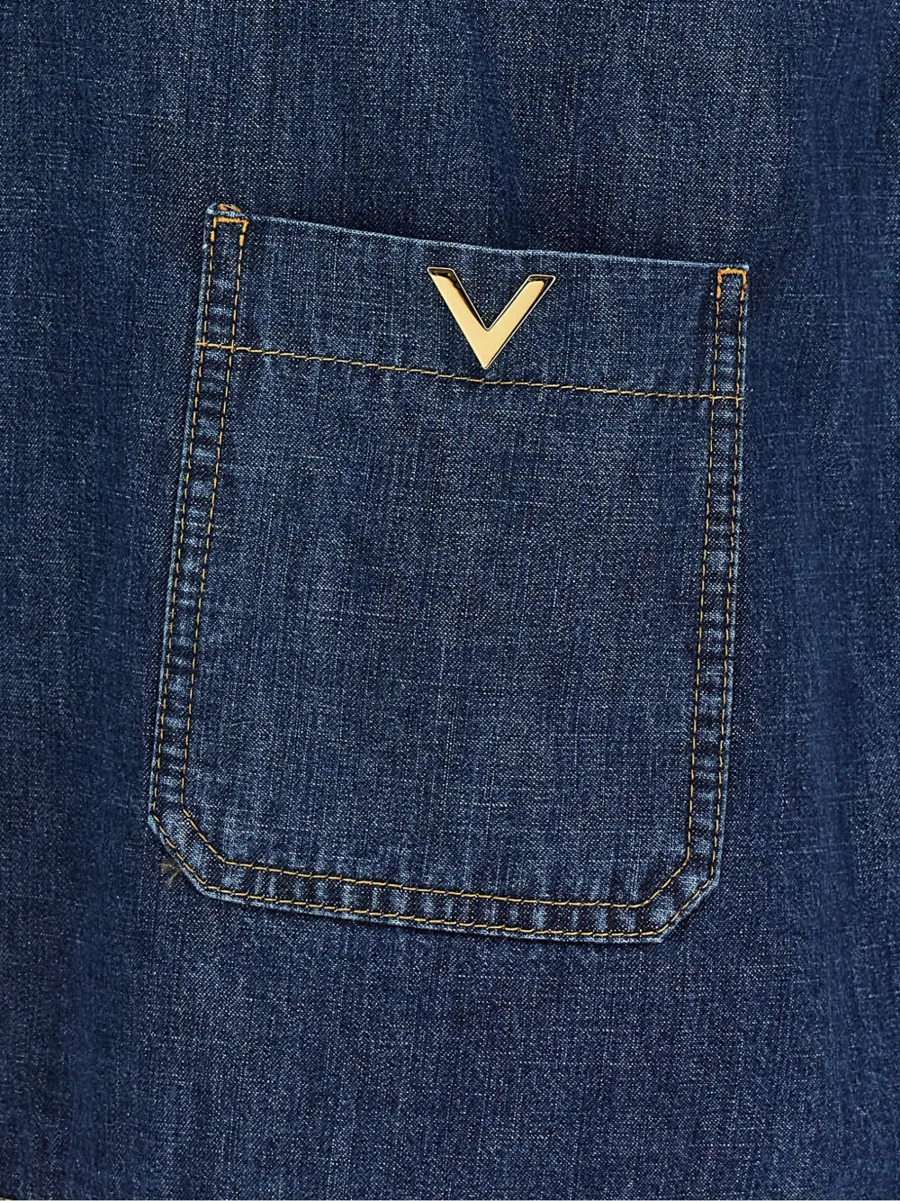 Valentino Garavani VLogo Signature denim blouse Blauw