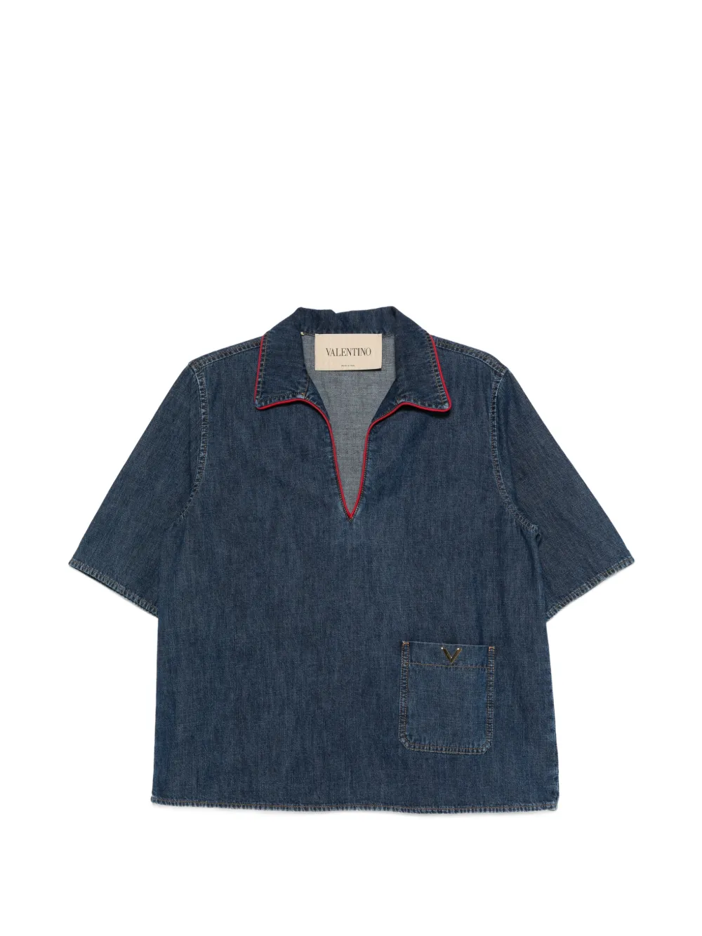Valentino Garavani VLogo Signature denim blouse - Blue