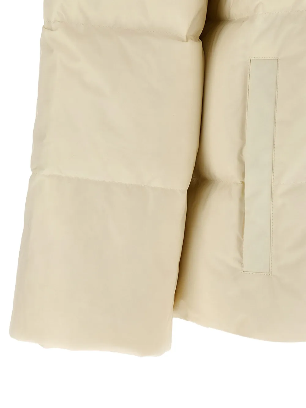 Army By Yves Salomon Gewatteerd jack met lamsbontkraag Beige