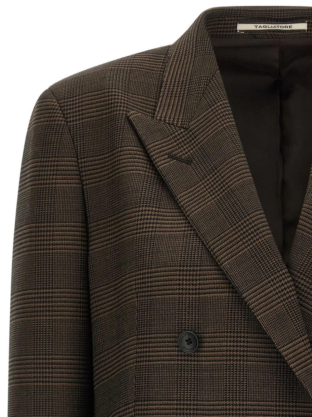 Tagliatore Jasmine blazer met Prince of Wales-ruit Bruin