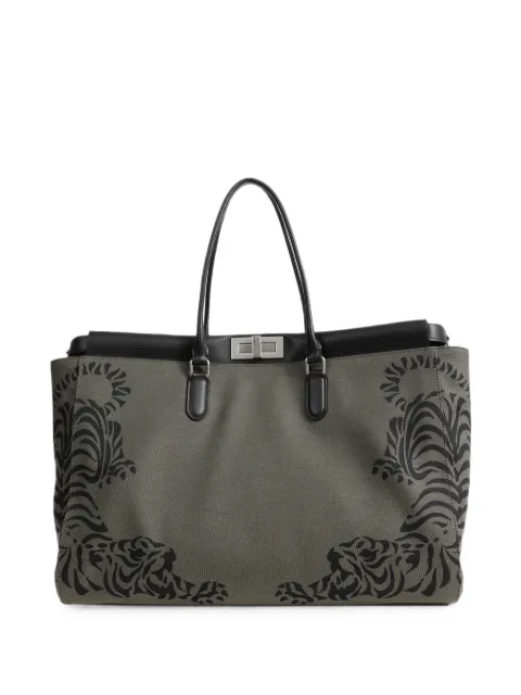 FENDI Peekaboo tiger-print tote bag