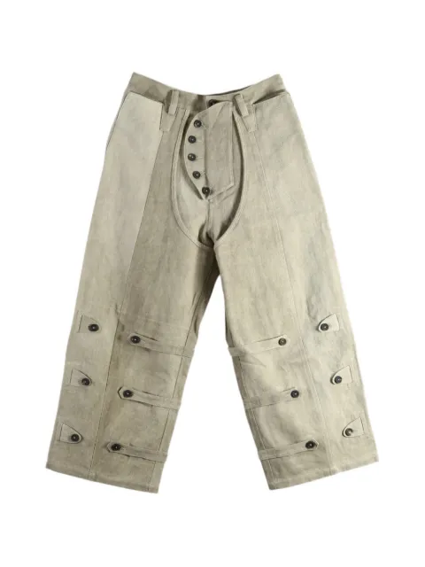 Ziggy Chen button-detail wide-leg jeans