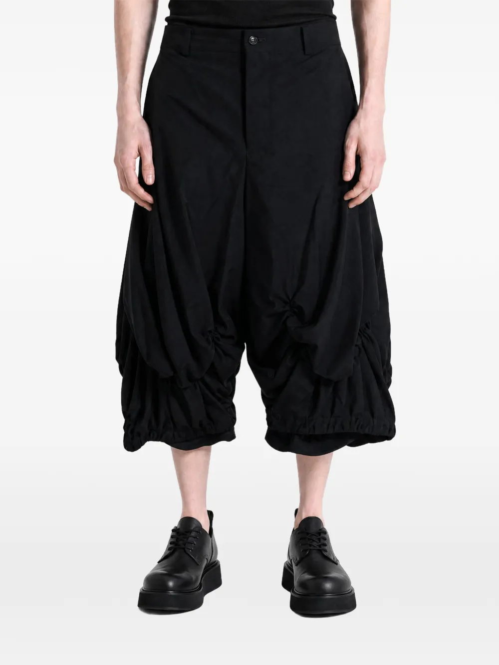 Comme des Garçons Homme Plus gathered balloon-leg trousers Zwart