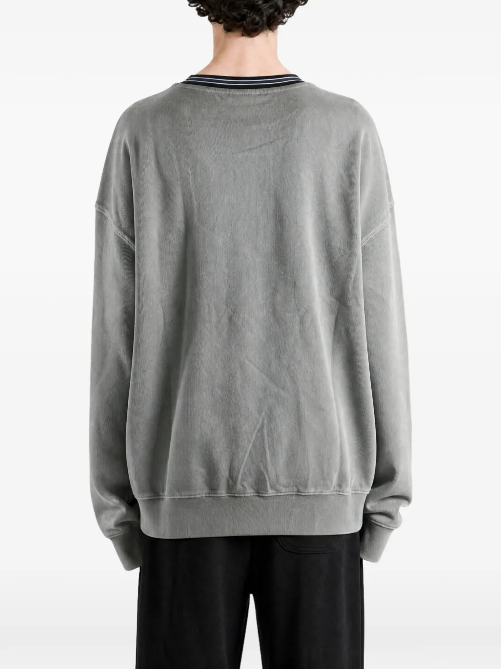 Malbon Golf Foreman logo-print crew-neck sweatshirt Grijs
