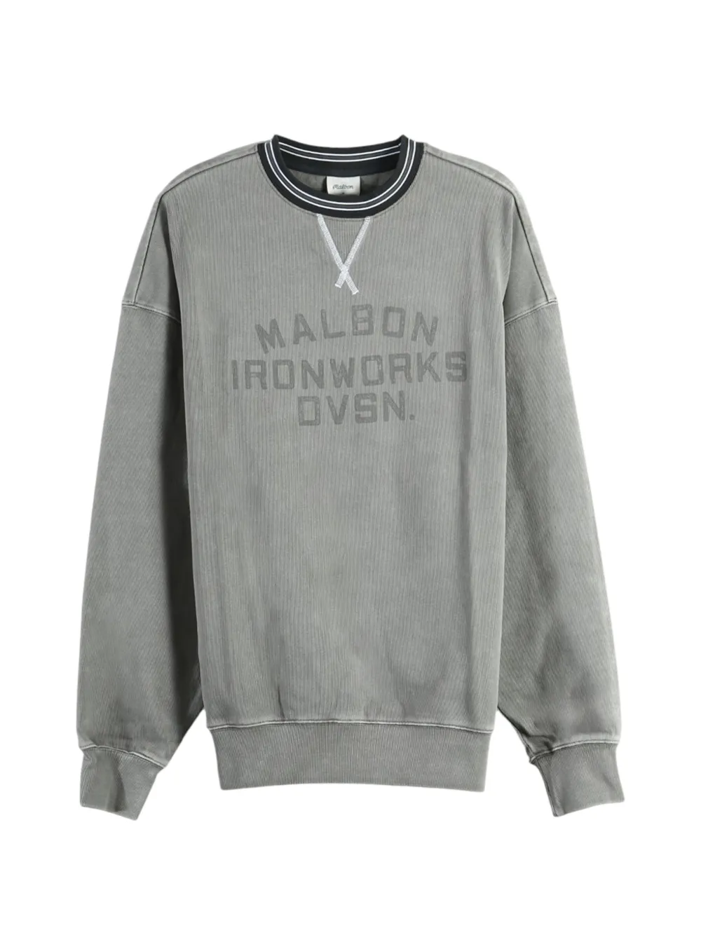 Malbon Golf Foreman logo-print crew-neck sweatshirt - Grigio
