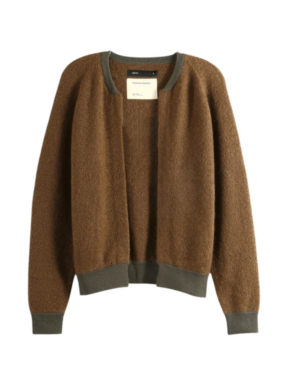 Frenckenberger bouclé-knit zip-up cardigan Bruin
