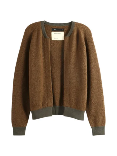 Frenckenberger bouclé-knit zip-up cardigan
