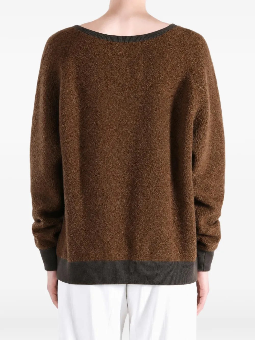 Frenckenberger bouclé-knit zip-up cardigan Bruin