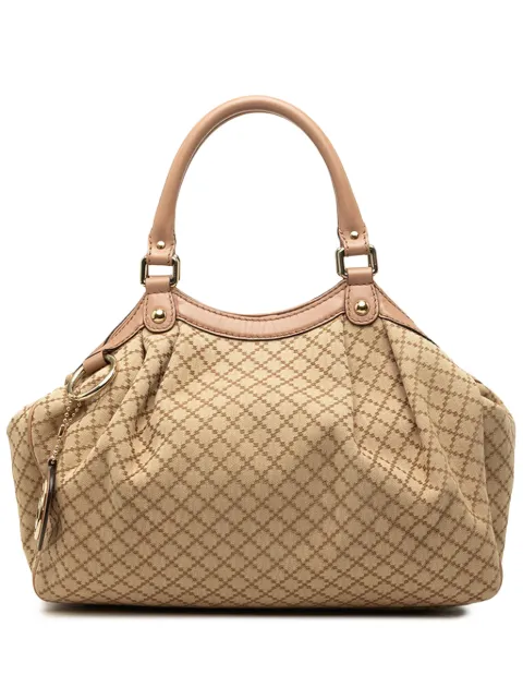 Gucci Pre-Owned 2000-2015 mittelgroße Diamante Sukey Tote Bag aus Canvas