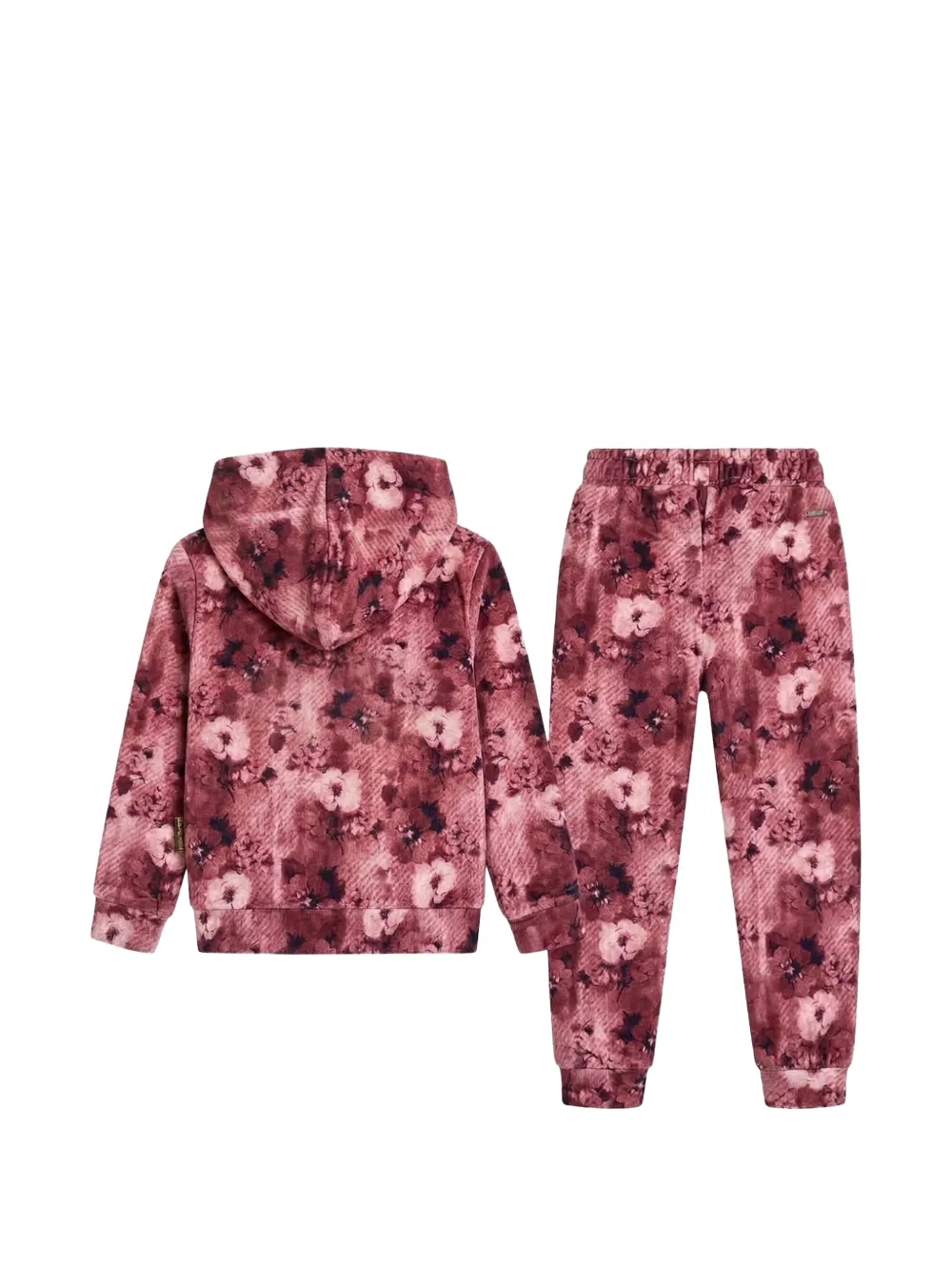 Just Cavalli Kids Trainingspak met bloemen-print en hoodie Roze