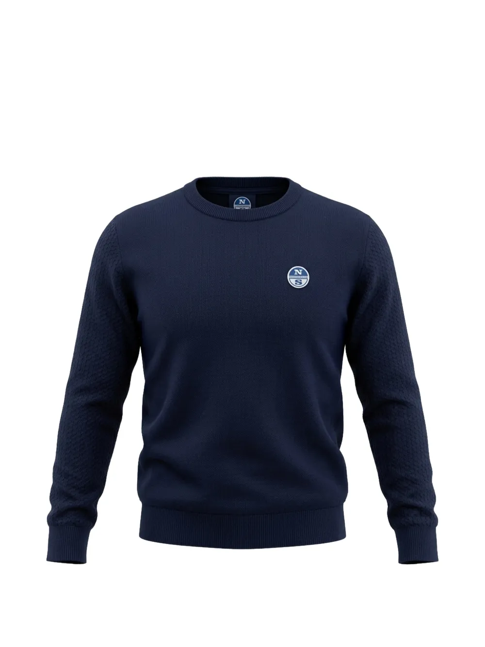 North Sails logo-patch knit sweater - Blu