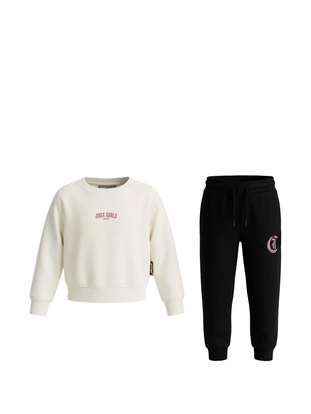 Just Cavalli logo-print cotton tracksuit - Toni neutri