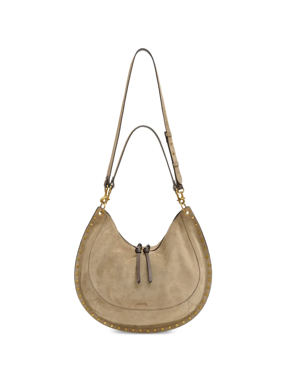 ISABEL MARANT Oskan soft l suede bag Beige